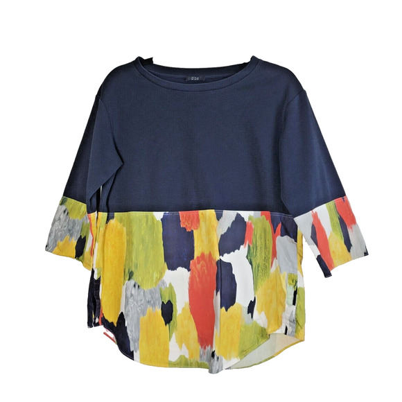 COS Top Womens Small Art To Wear Lagenlook Boho Colorful Minimalist - Picture 1 of 9
